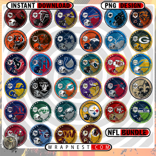 BUNDLE - HALF TONE LOGOS NFL