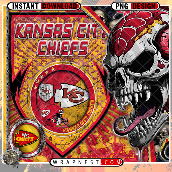 CHIEFS SKULL SHIELD WRAP