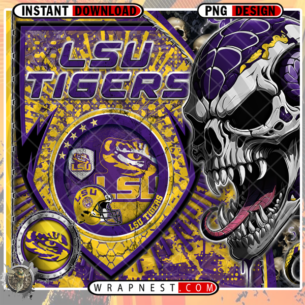 TIGERS SKULL SHIELD WRAP