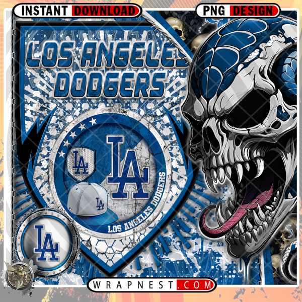 DODGERS SKULL SHIELD WRAP
