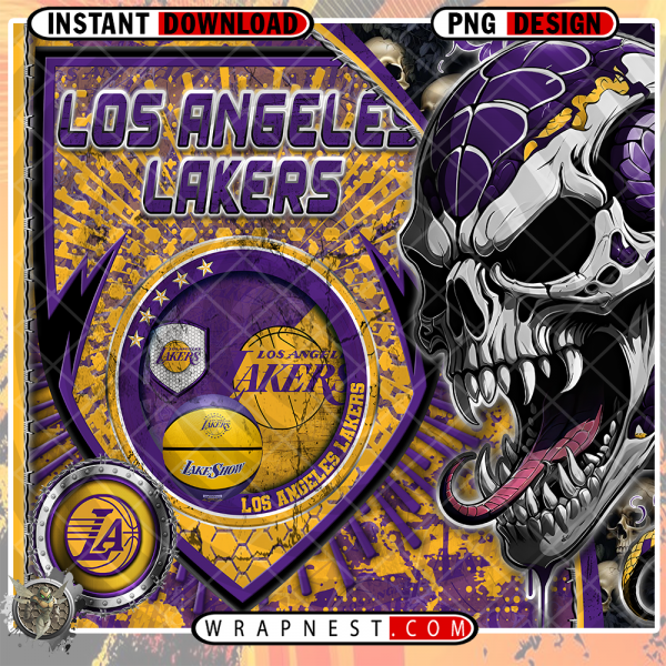 LAKERS SKULL SHIELD WRAP