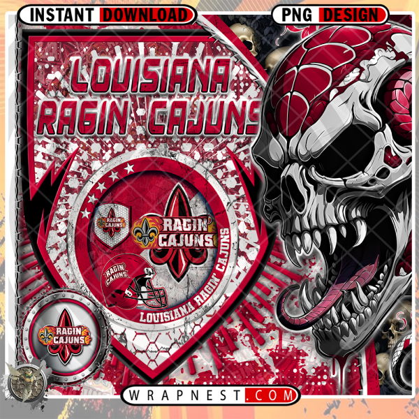 RAGIN' CAJUNS SKULL SHIELD WRAP