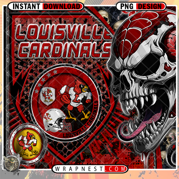 CARDINALS SKULL SHIELD WRAP
