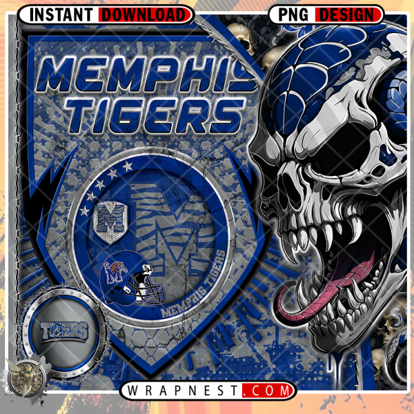 TIGERS SKULL SHIELD WRAP