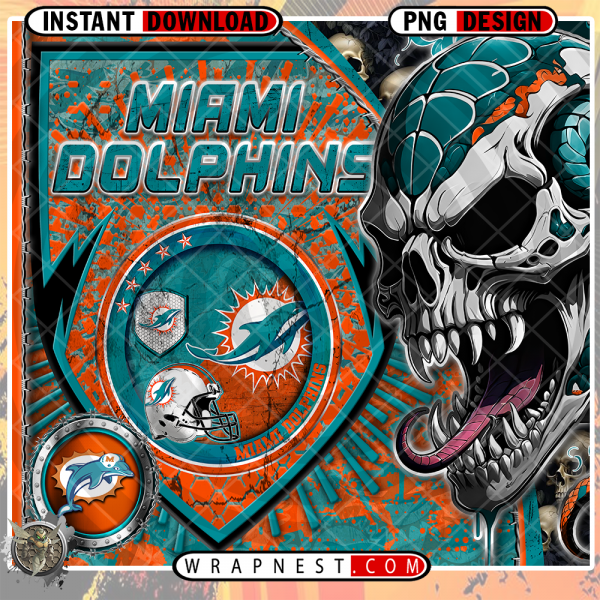 DOLPHINS SKULL SHIELD WRAP