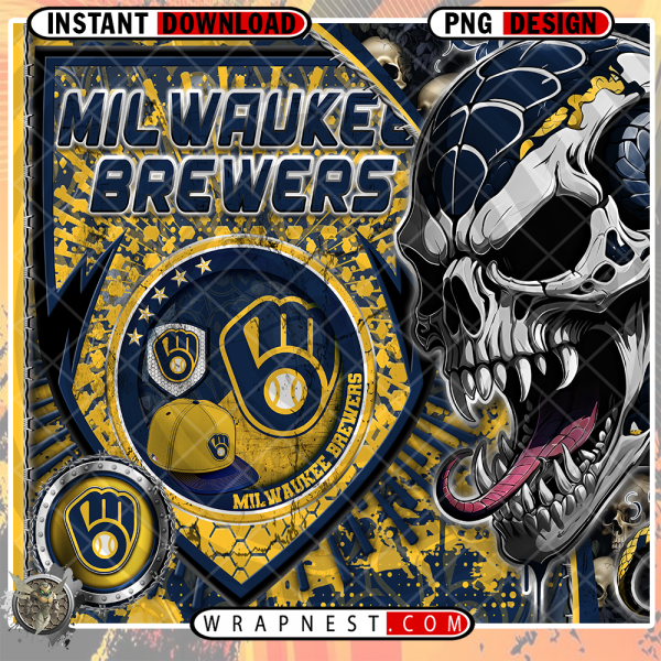 BREWERS SKULL SHIELD WRAP