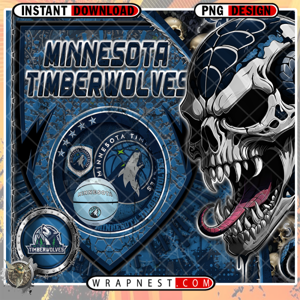 T-WOLVES SKULL SHIELD WRAP