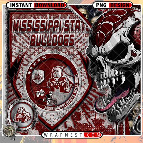 BULLDOGS SKULL SHIELD WRAP