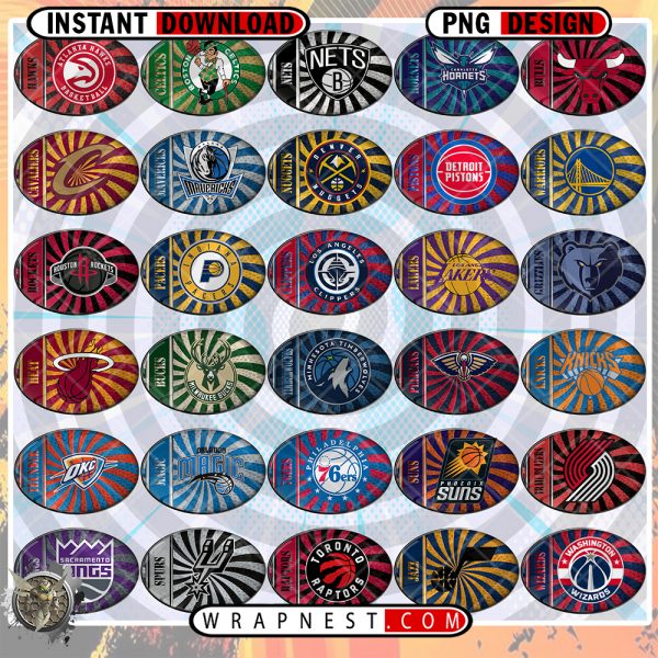 BUNDLE - OVAL LOGOS NBA