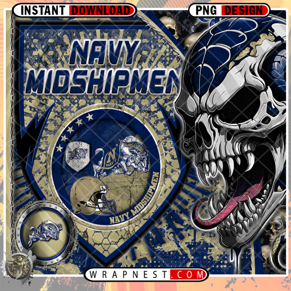 MIDSHIPMEN SKULL SHIELD WRAP