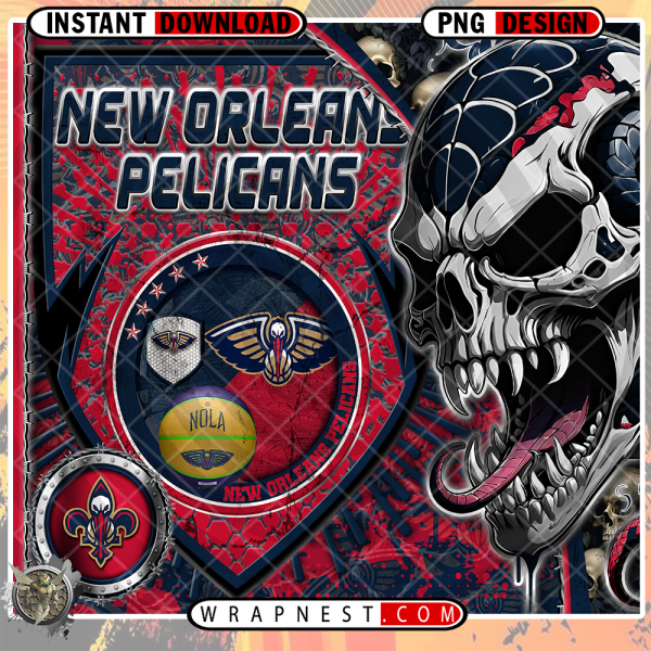 PELICANS SKULL SHIELD WRAP