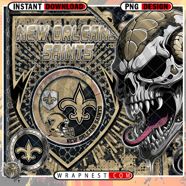 SAINTS SKULL SHIELD WRAP