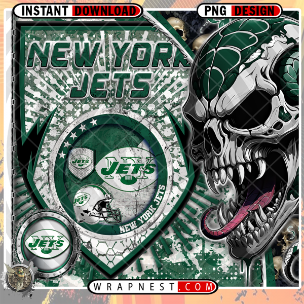 JETS SKULL SHIELD WRAP