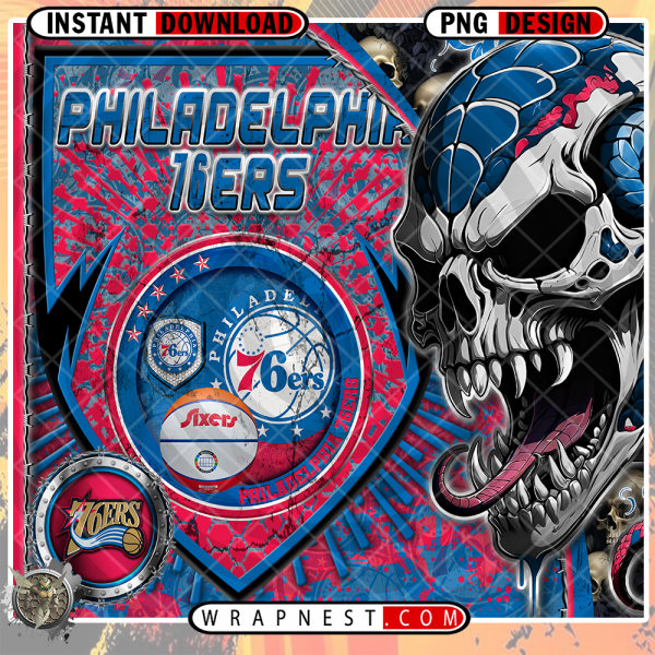 76ERS SKULL SHIELD WRAP