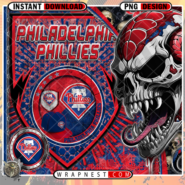PHILLIES SKULL SHIELD WRAP