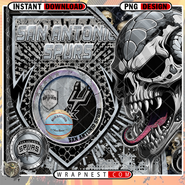 SPURS SKULL SHIELD WRAP