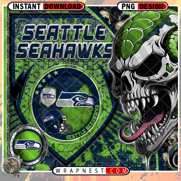 SEAHAWKS SKULL SHIELD WRAP