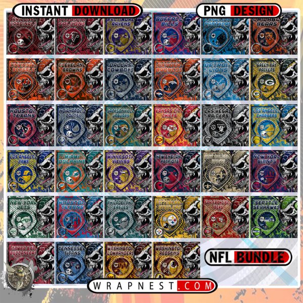 NFL SKULL SHIELD WRAP BUNDLE