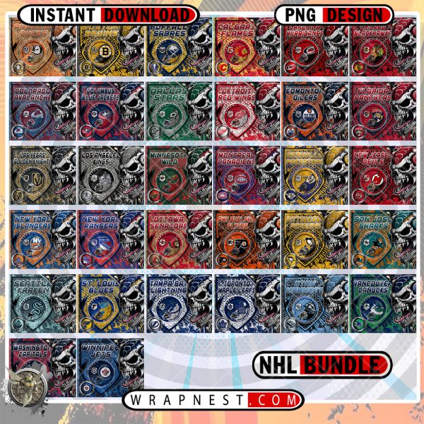 NHL SKULL SHIELD WRAP BUNDLE