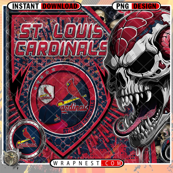 CARDINALS SKULL SHIELD WRAP