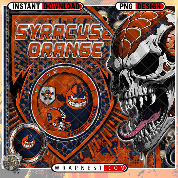 ORANGE SKULL SHIELD WRAP