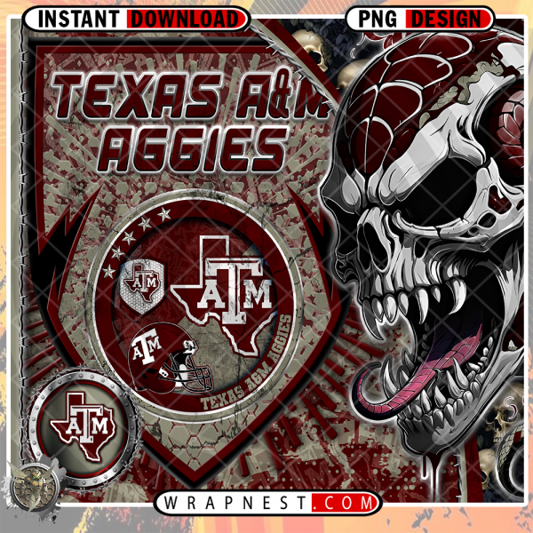 AGGIES SKULL SHIELD WRAP