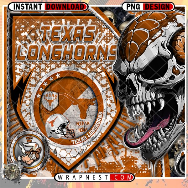 LONGHORNS SKULL SHIELD WRAP