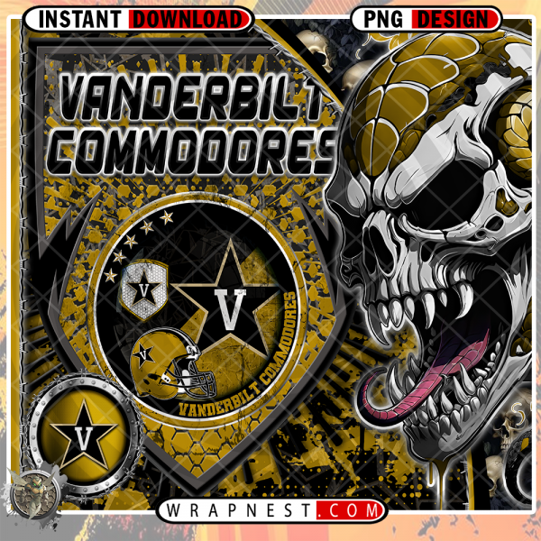 COMMODORES SKULL SHIELD WRAP