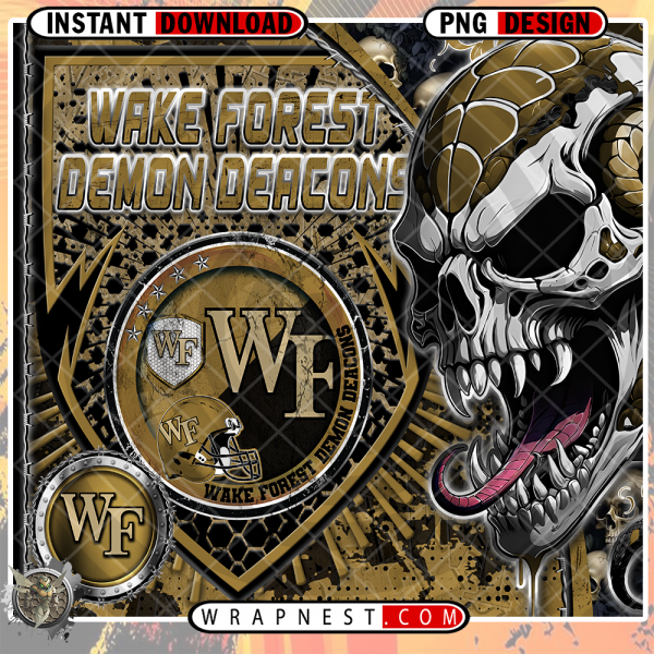 DEMON DEACONS SKULL SHIELD WRAP