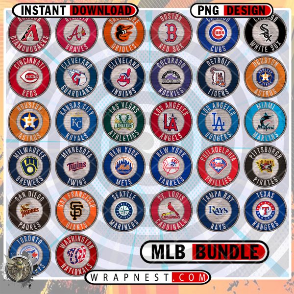 WOOD LOGO PNG BUNDLE MLB