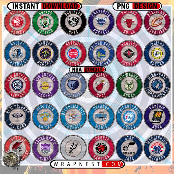 WOOD LOGO PNG BUNDLE NBA