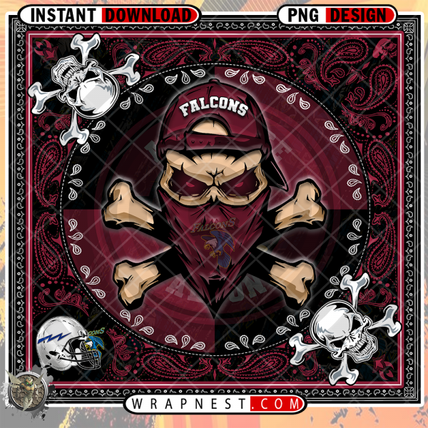 FALCONS SKULL
  BANDANA