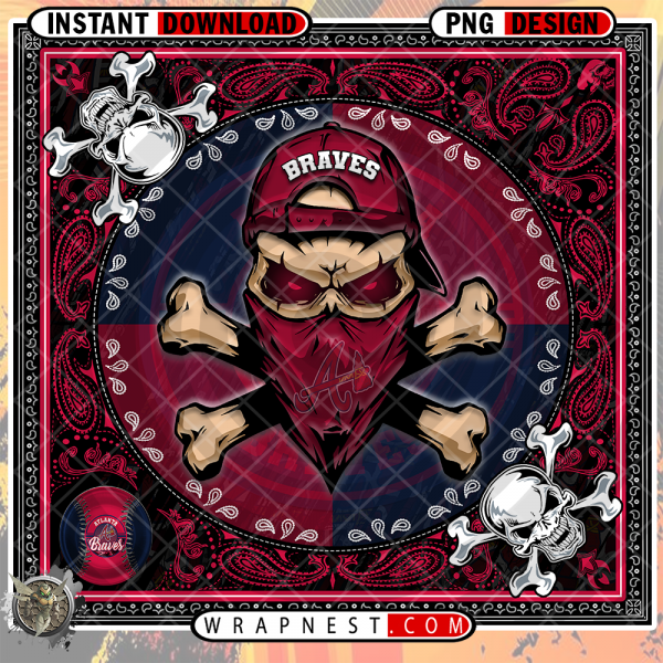 BRAVES SKULL BANDANA