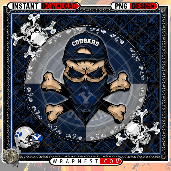 COUGARS SKULL BANDANA