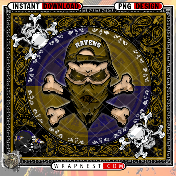 RAVENS SKULL BANDANA