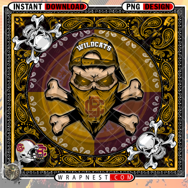 WILDCATS SKULL BANDANA