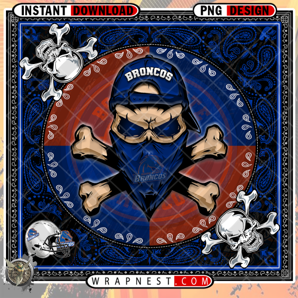 BRONCOS SKULL BANDANA