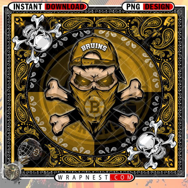 BRUINS SKULL BANDANA