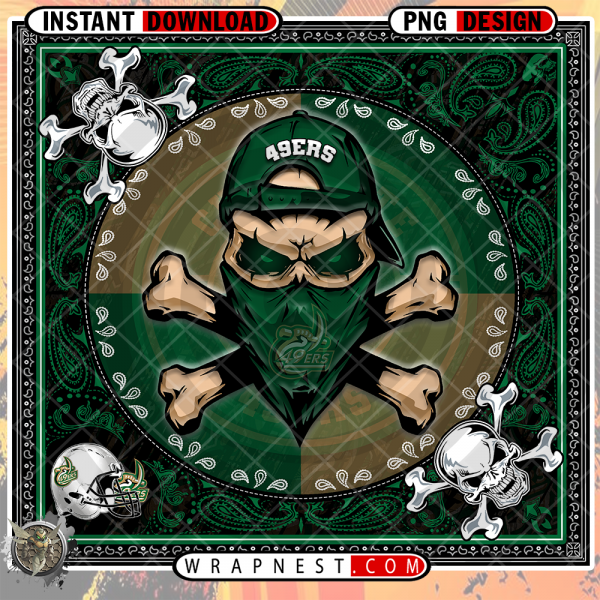 49ERS SKULL BANDANA