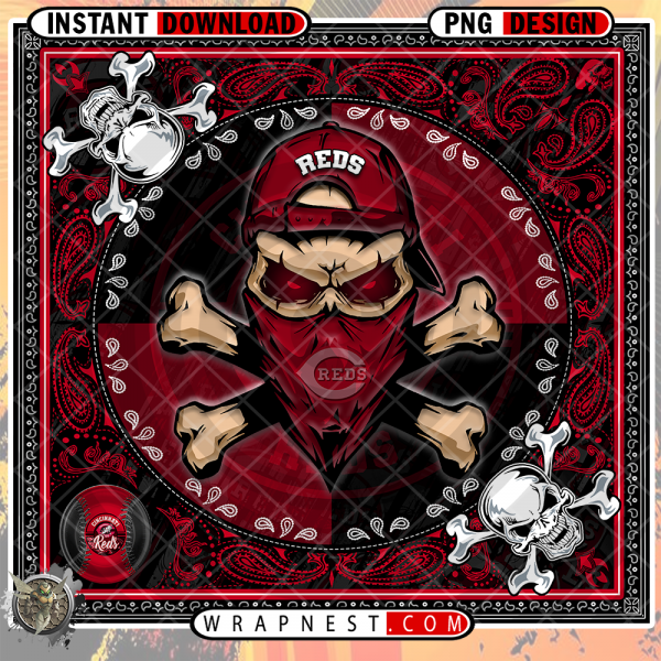 REDS SKULL BANDANA