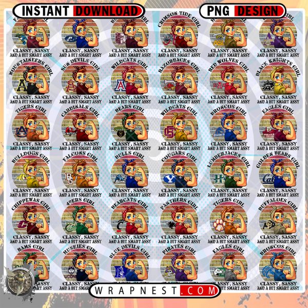 CLASSY SASSY PNG BUNDLE NCAA