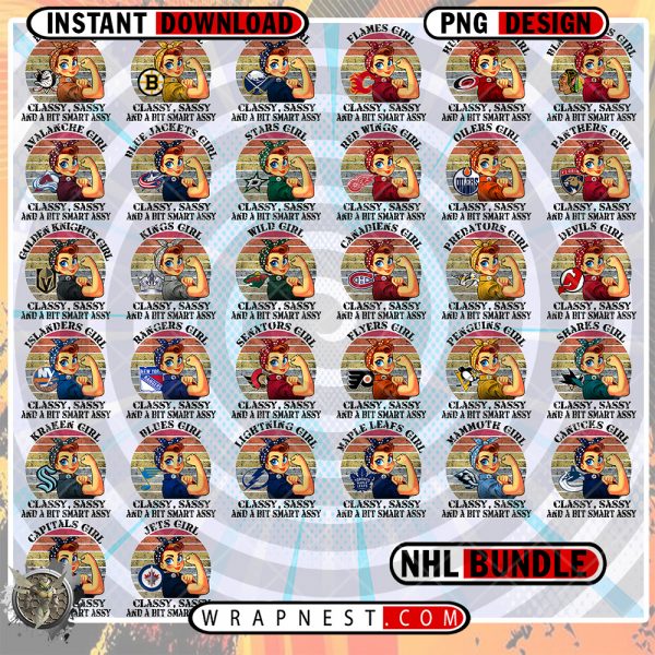 CLASSY SASSY PNG BUNDLE NHL