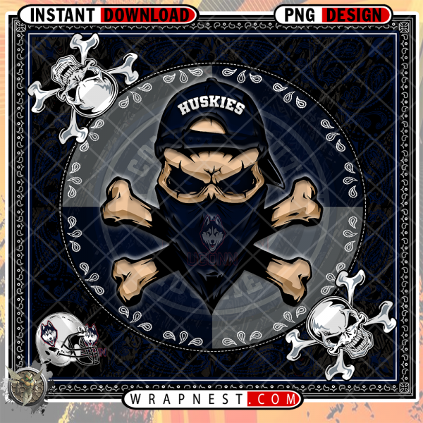 HUSKIES SKULL BANDANA
