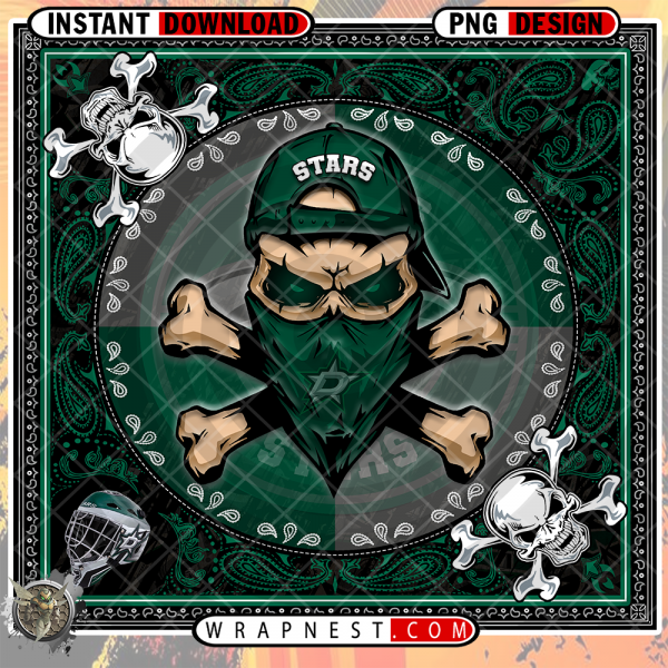 STARS SKULL BANDANA