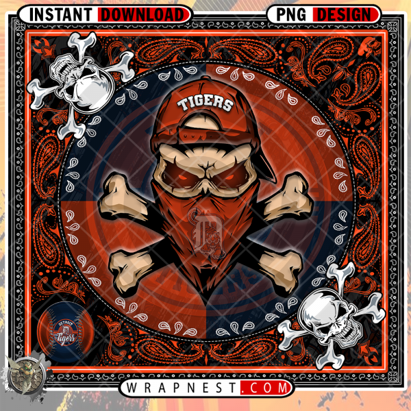 TIGERS SKULL BANDANA