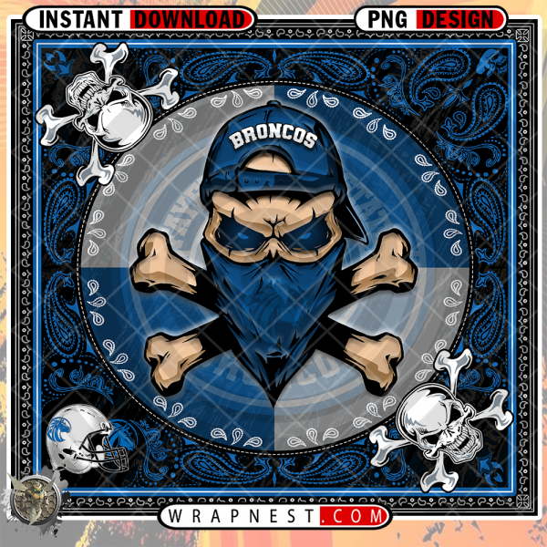 BRONCOS SKULL BANDANA