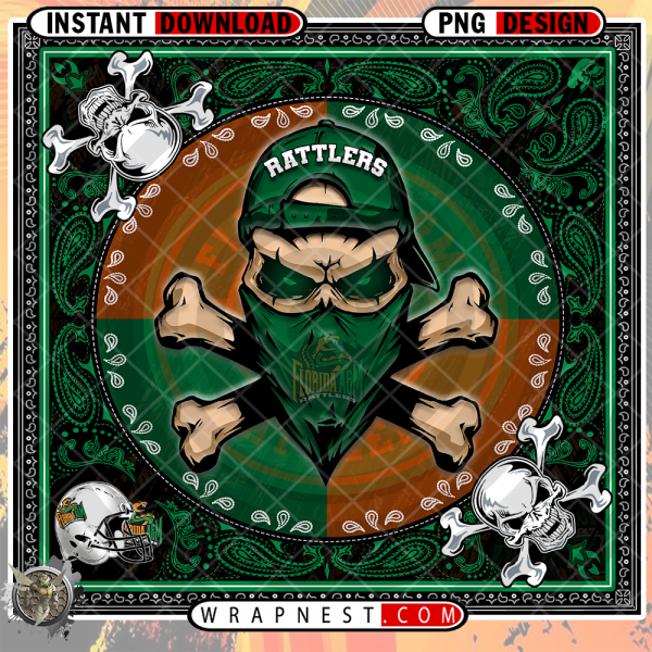 RATTLERS SKULL BANDANA