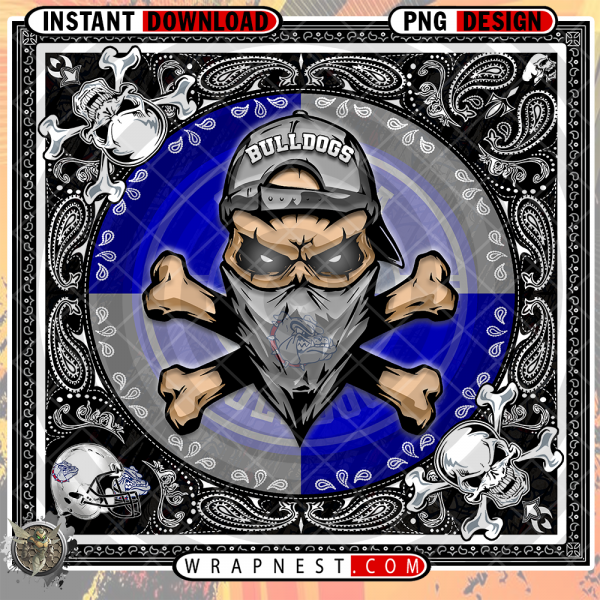 BULLDOGS SKULL BANDANA
