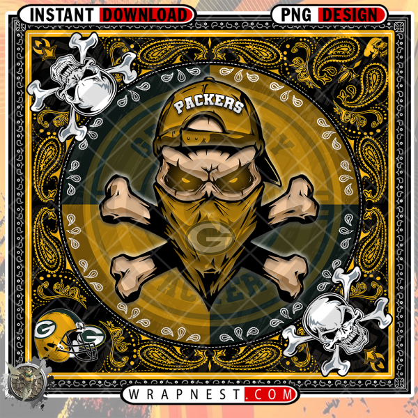 PACKERS SKULL BANDANA