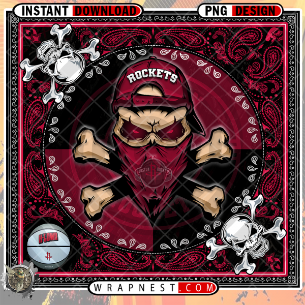 ROCKETS SKULL BANDANA